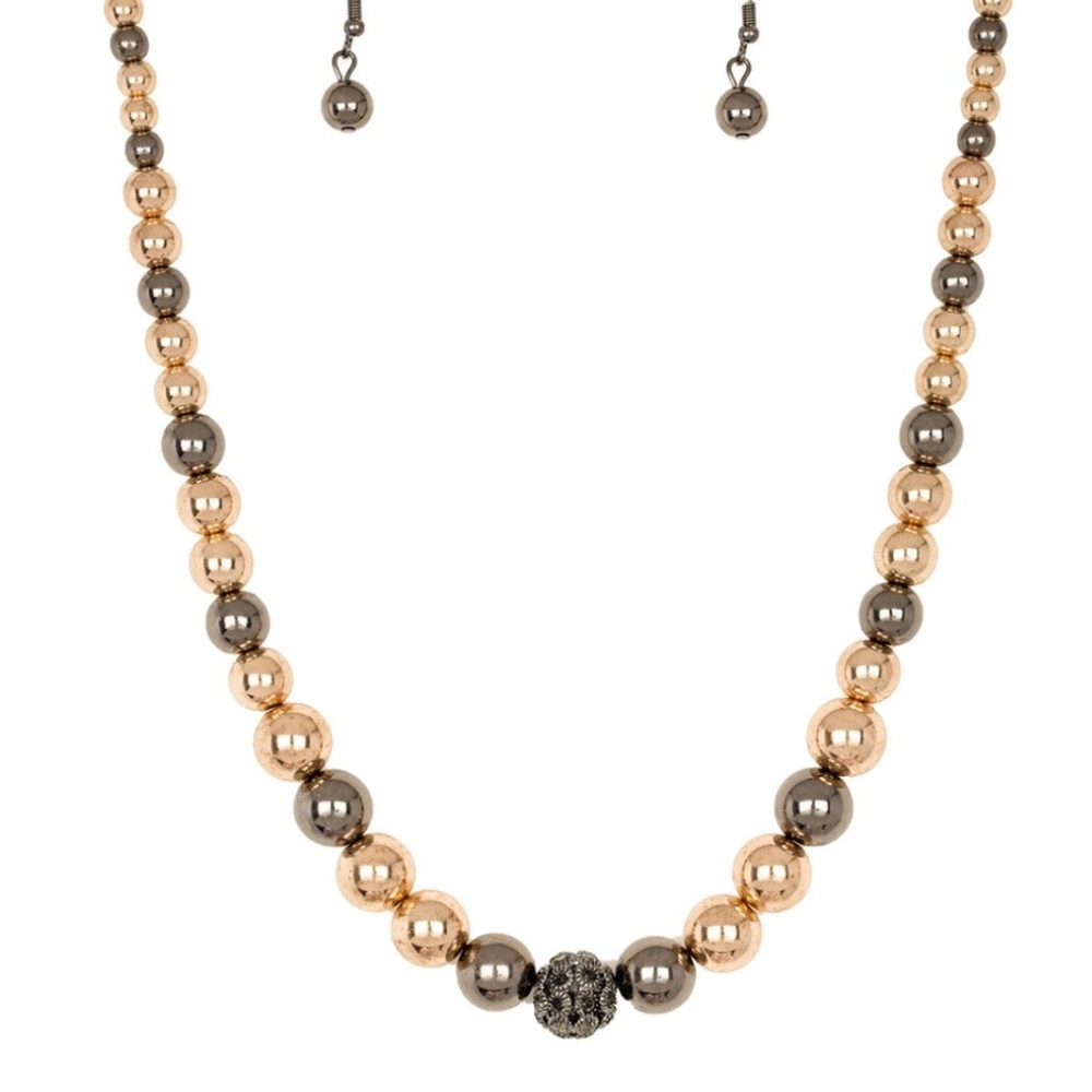 Paparazzi Gold and Silver Beaded Necklace High Stakes Fame Multi Fashion Jewelry